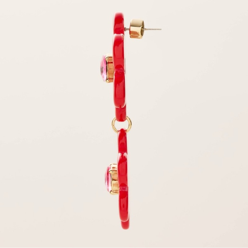 kate spade new york x Target - Red Floral Dangle Earrings - Picture 2 of 10